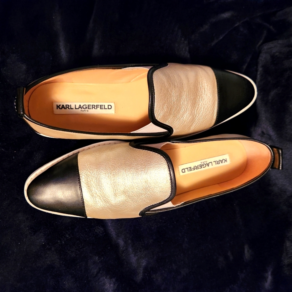Women slip on leather fashion sneakers